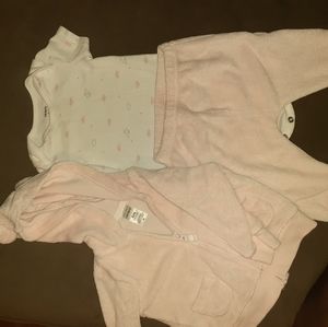 Carters infant girls 3 pc pants set